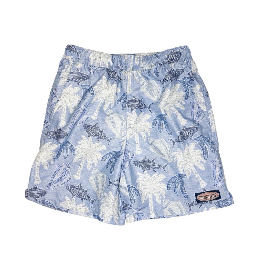 Vineyard Vines Printed Chappy Swim Trunks Size Medium (12-14)